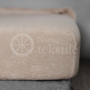 Terry sheet with rubber (beige)